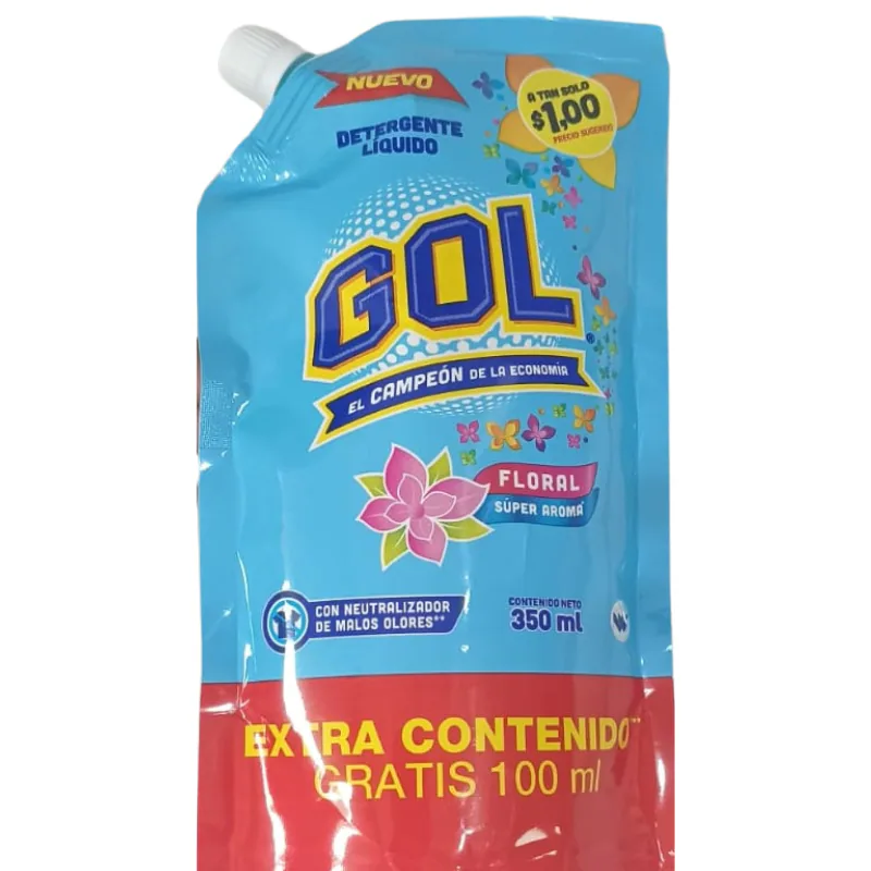 DETERGENTE LIQUIDO GOL FLORAL DOYPACK 350ML