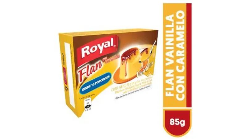 FLAN ROYAL VAINILLA CON CARAMELO 85G CAJA