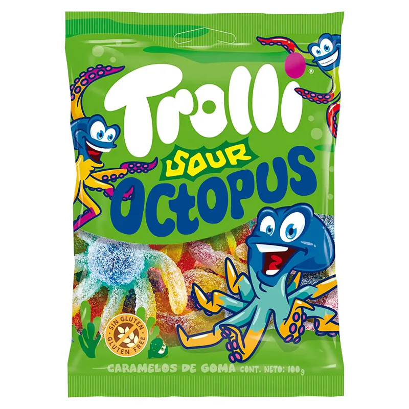 GOMITAS TROLLI GOMAS SOUR OCTOPUS 100G