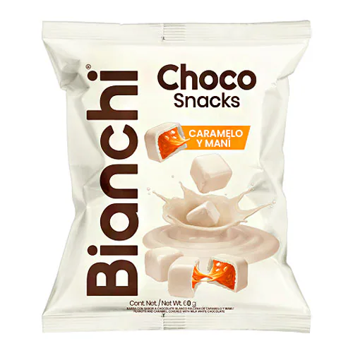 BIANCHI CHOCO SNACKS CARAMELO Y MANI 60GR