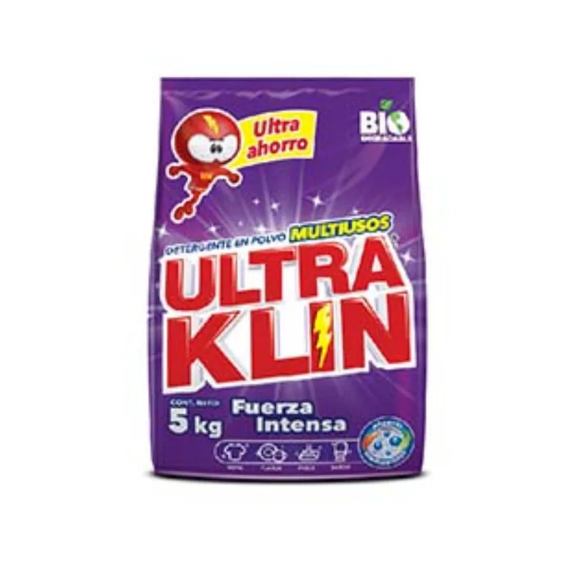 DETERGENTE ULTRAKLIN FUERZA TOQUE SUAVIZANTE MORADO 5KG X2IT
