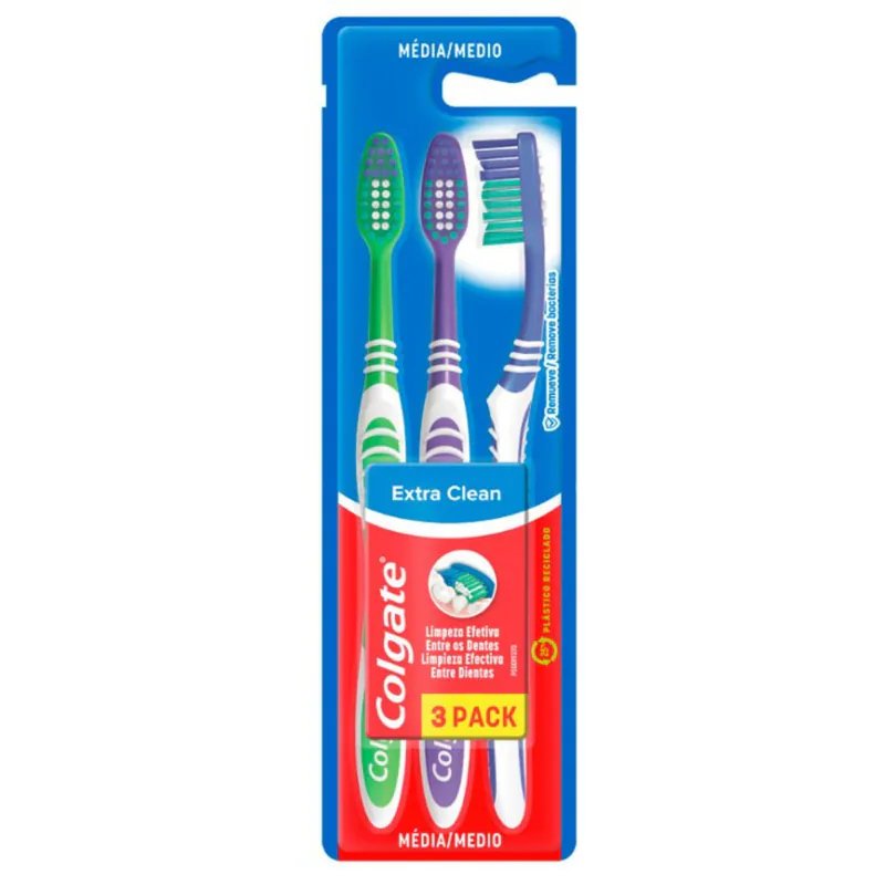 CEPILLO COLGATE EXTRA CLEAN PACK X 3PZS