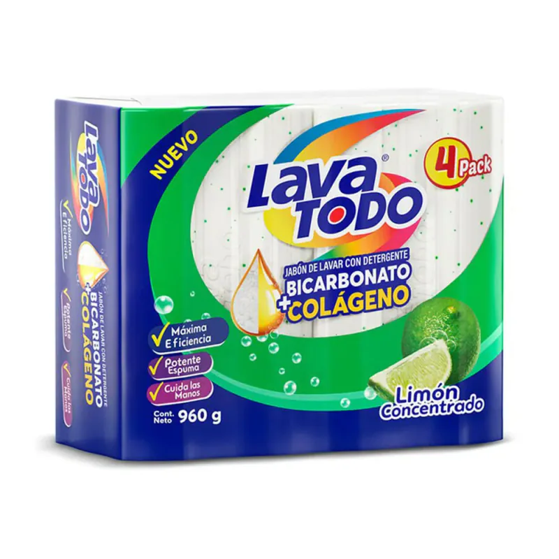 JABON LAVATODO LIMON 980G X4