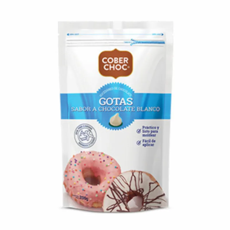 GOTAS CHOCOLATE COBER CHOC BLANCO 200G