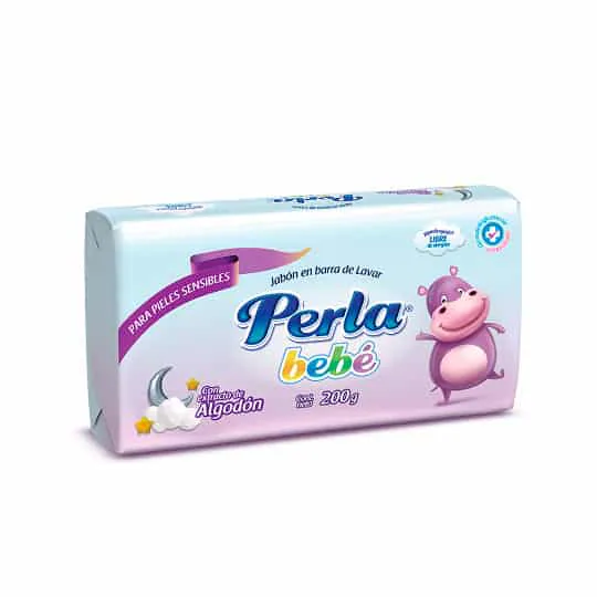 JABON PERLA BEBE ALGODON 200G