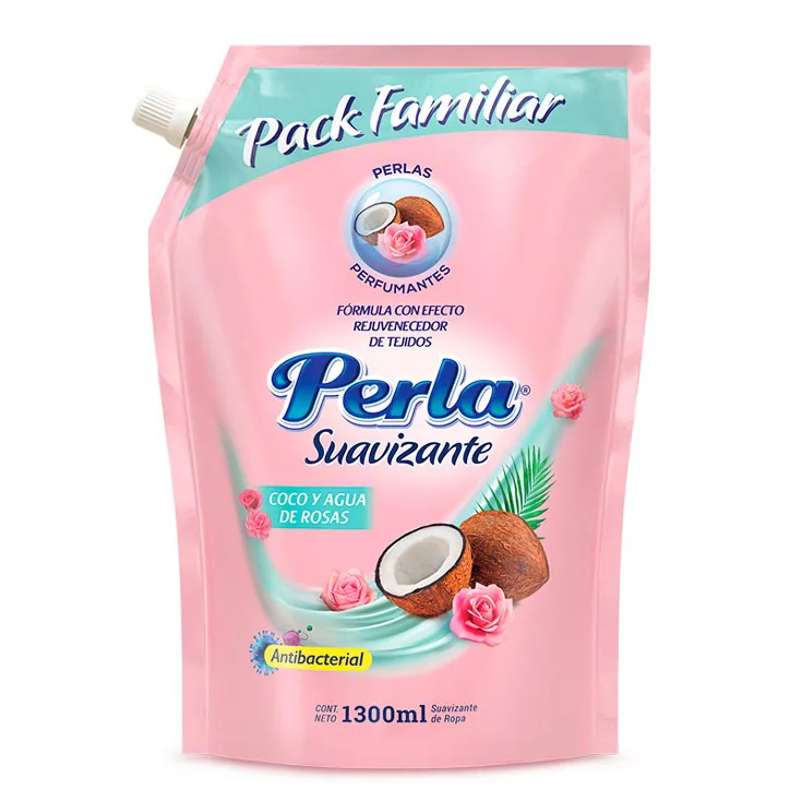 SUAVIZANTE PERLA COCO AGUA ROSAS DOYPACK 1300ML