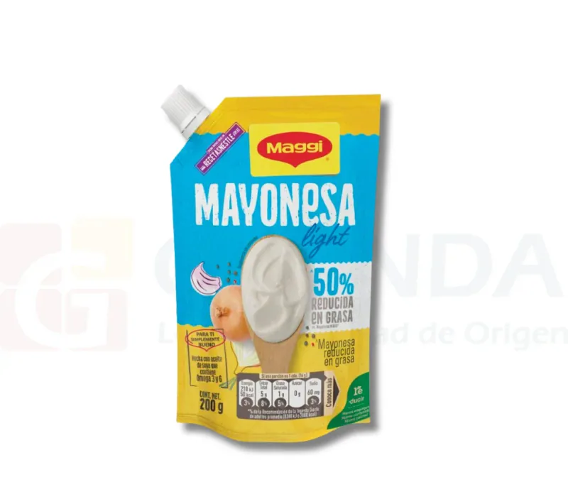 MAYONESA LIGHT REDUCIDA EN GRASA MAGGI 200GR