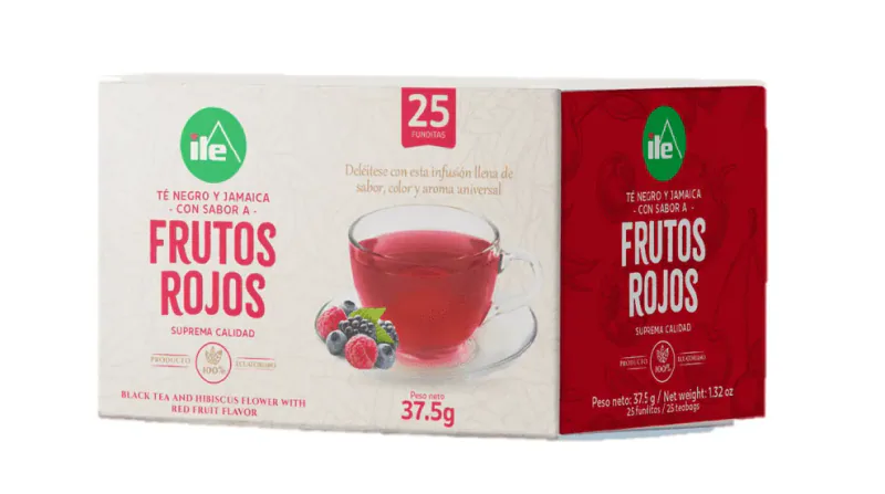 TE NEGRO Y JAMAICA CON SABOR A FRUTOS ROJOS DISPLAY 25 SOBRES