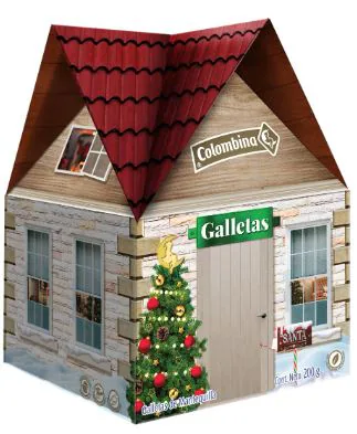 GALLETA CASITA NAVIDAD (12PL/200G)