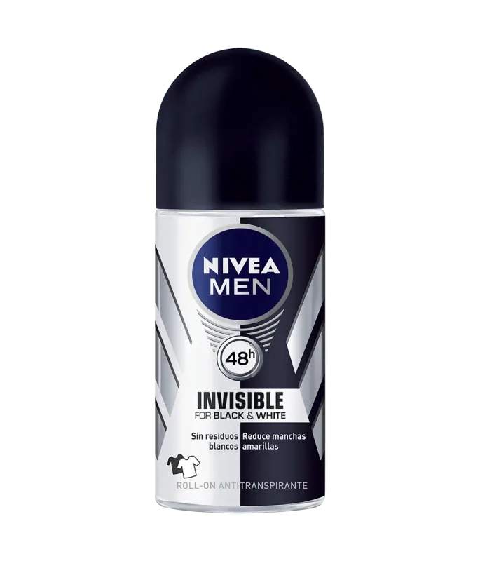 DESOD.NIVEA ROL MEN INV BLACK WHITE 50 ML