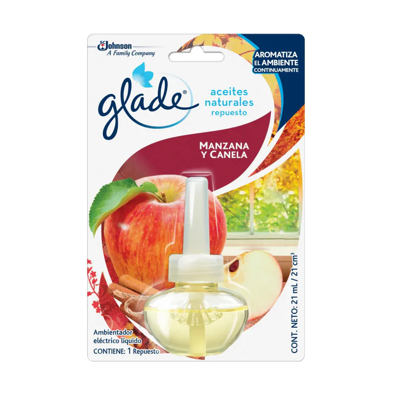 GLADE ACEITE REPUESTO MANZANA/CANELA X1 21ML