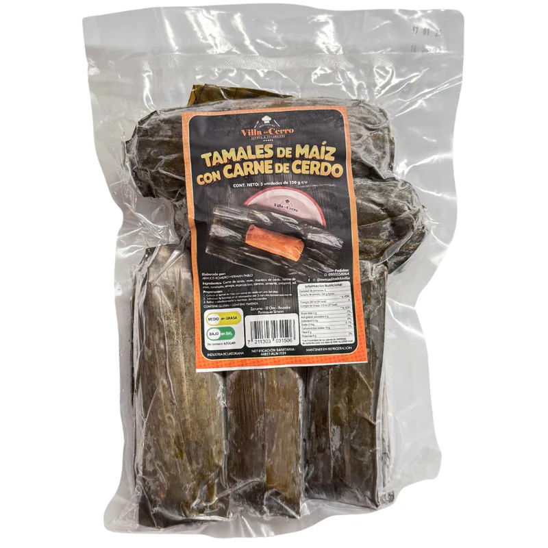 FUNDA DE TAMALES DE CHANCHO VILLA DEL CERRO X3UND