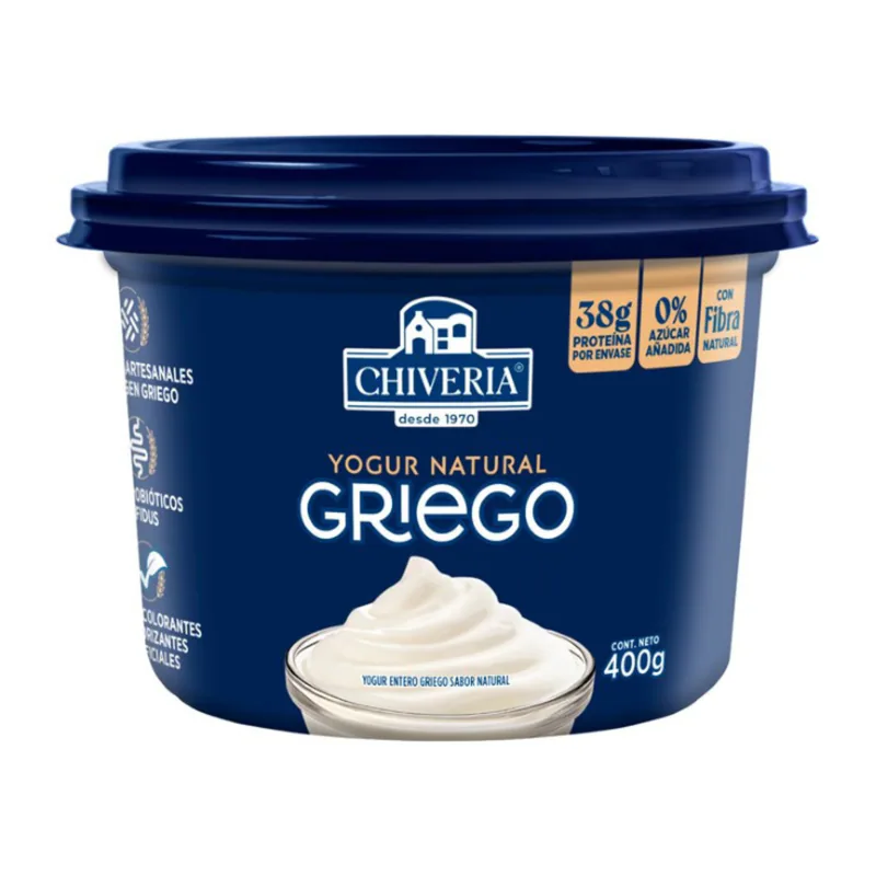 YOGUR NATURAL GRIEGO CHIVERIA 400G