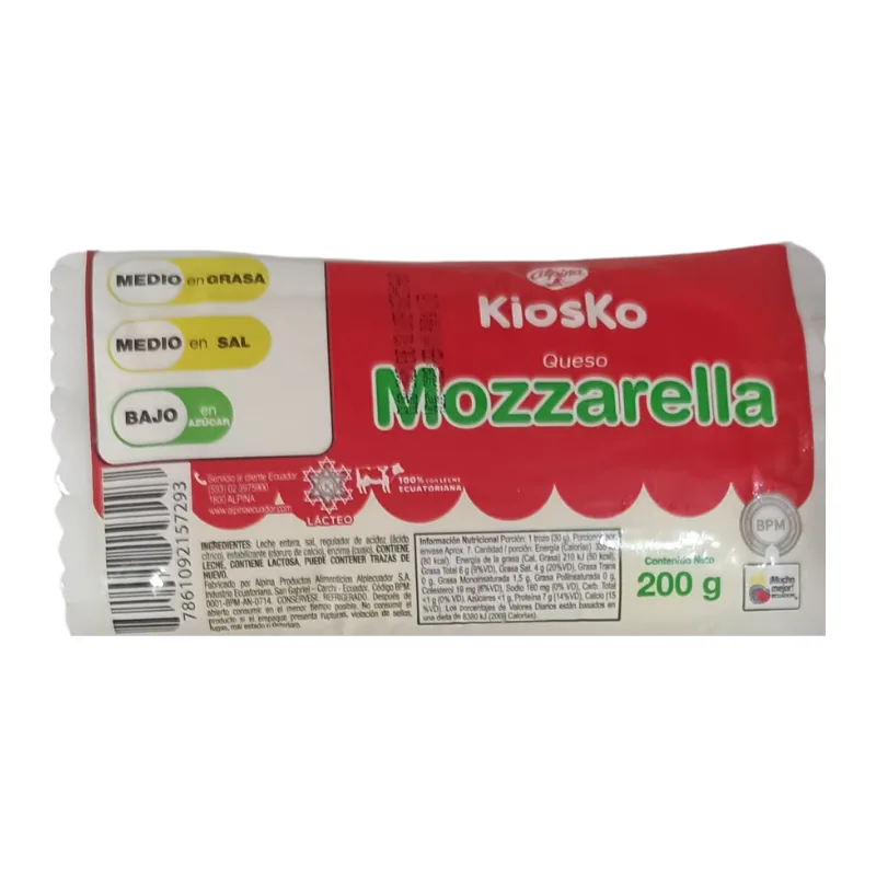 QUESO MOZARELLA 200G KIOSKO
