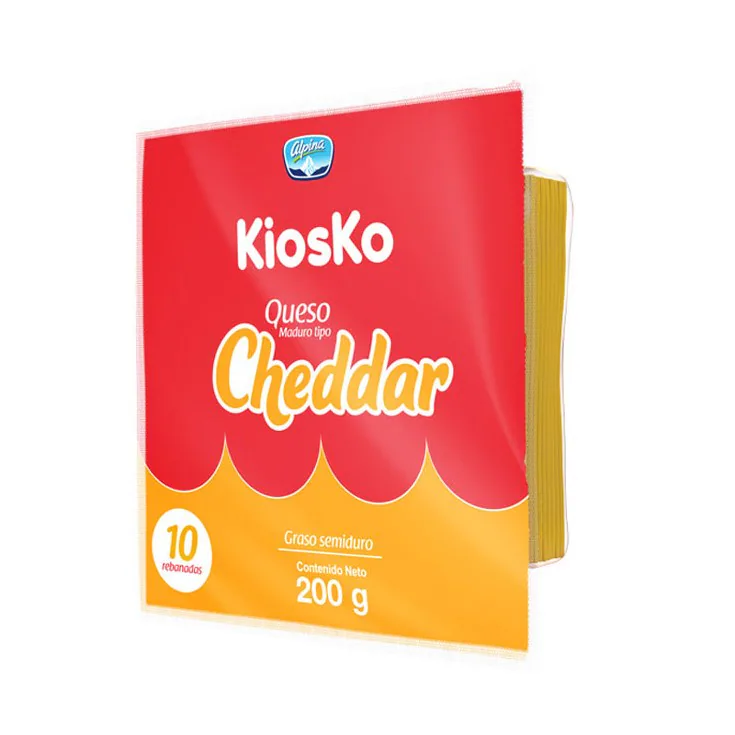 QUESO CHEDDAR LONJAS 200TG 10 R