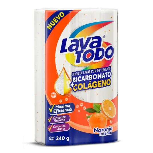 JABON LAVATODO NARANJA BICARBONATO 230G