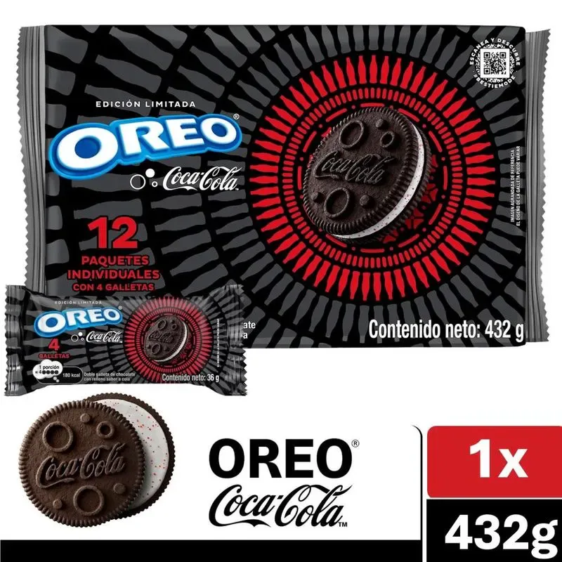 OREO GALLETA COCA COLA PAQ 12U 432G