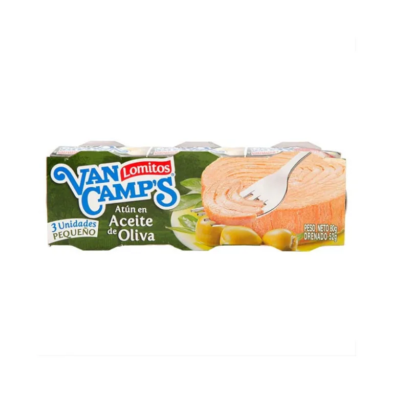 THREEPACK ATUN VAN CAMPS ACEITE OLIVA 80G