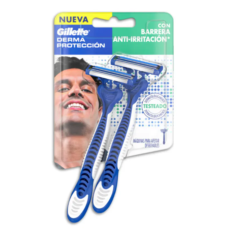 PRESTOBARBA GILLETTE 3 DERMA PROTECCION X 2
