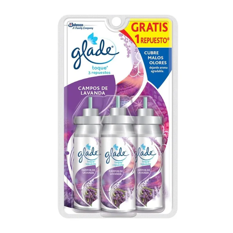 GLADE TOQUE RPTO X 3 PE LAVANDA