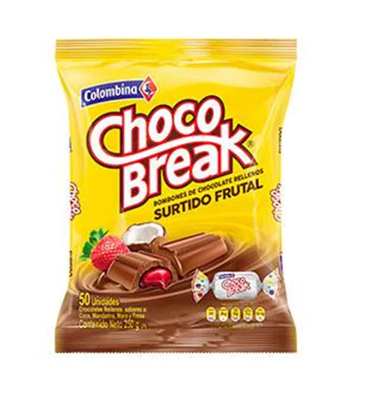 CHOCOLATES RELLENOS CHOCOBREAK SURTIDO FRUTAL 250GR