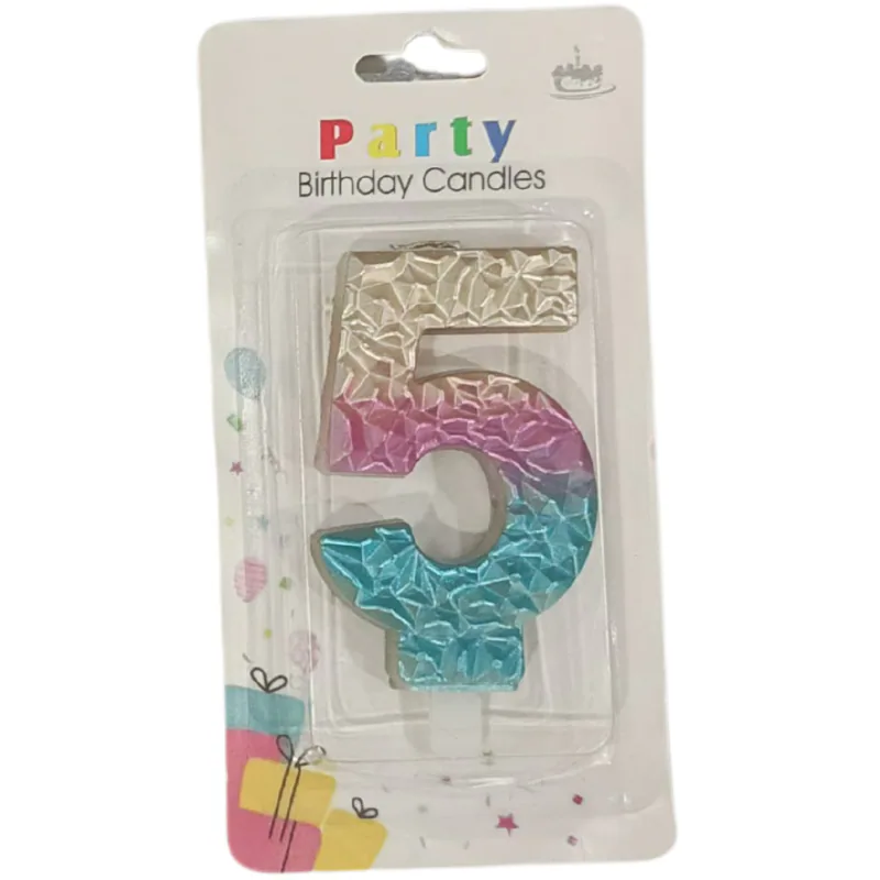 VELA MULTICOLOR NUMERO 5 PARTY