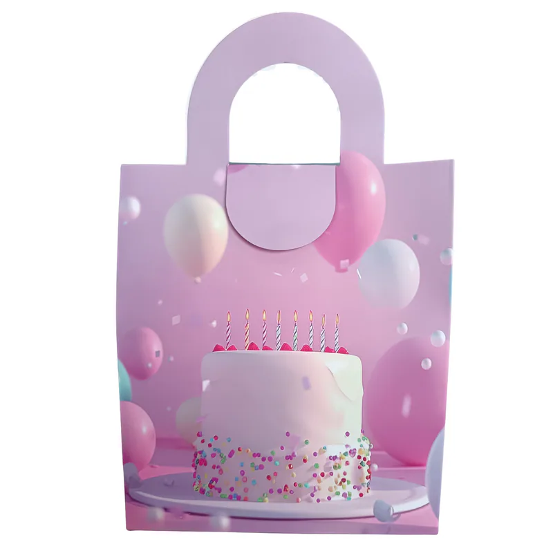 BOLSA REGALO PASTEL GLOBO CARTON PEGATINA