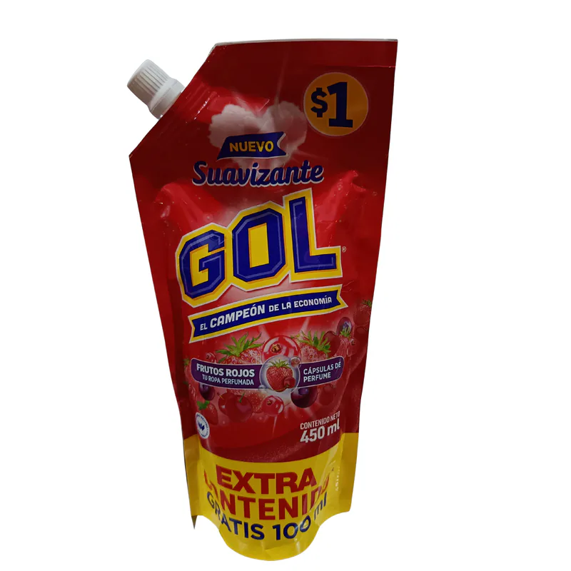 SUAVIZANTE LIQUIDO GOL FRUTOS ROJOS DOYPACK 450ML