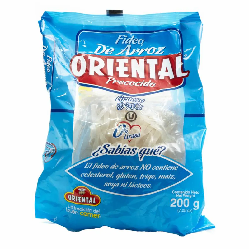 FIDEO GRUESO DE ARROZ ORIENTAL 200 GR