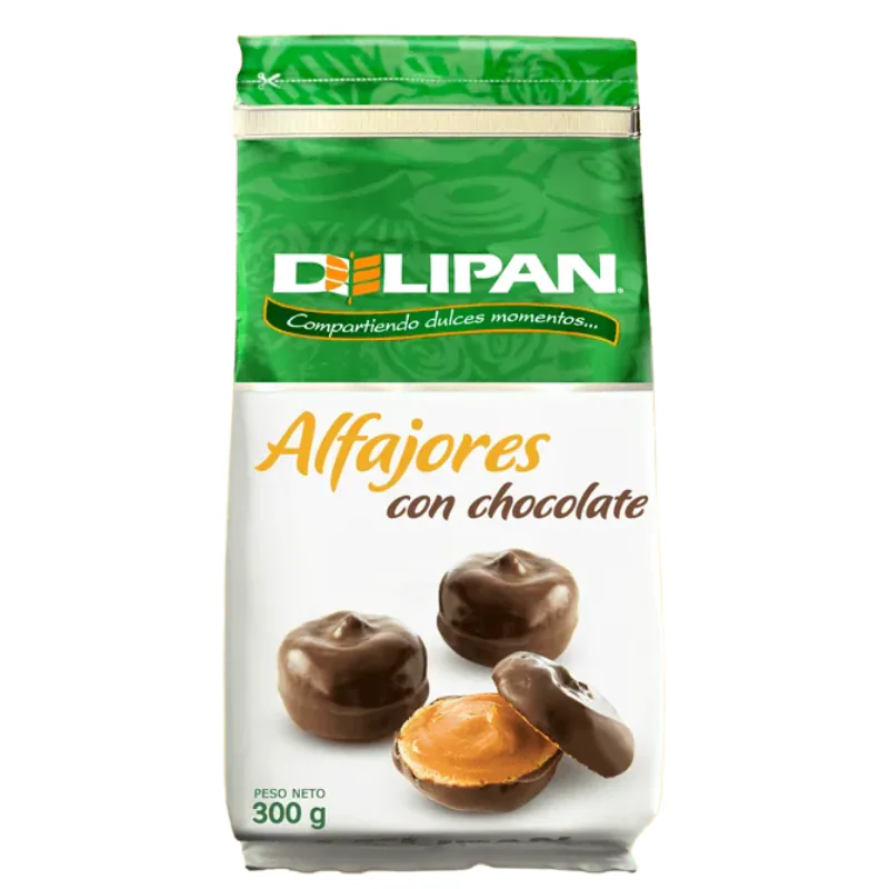 FUNDA ALFAJORES CON CHOCOLATE DELIPAN 300GR