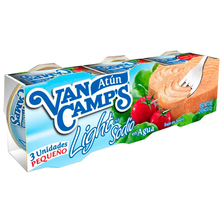 THREEPACK ATUN VAN CAMPS AGUA 80G