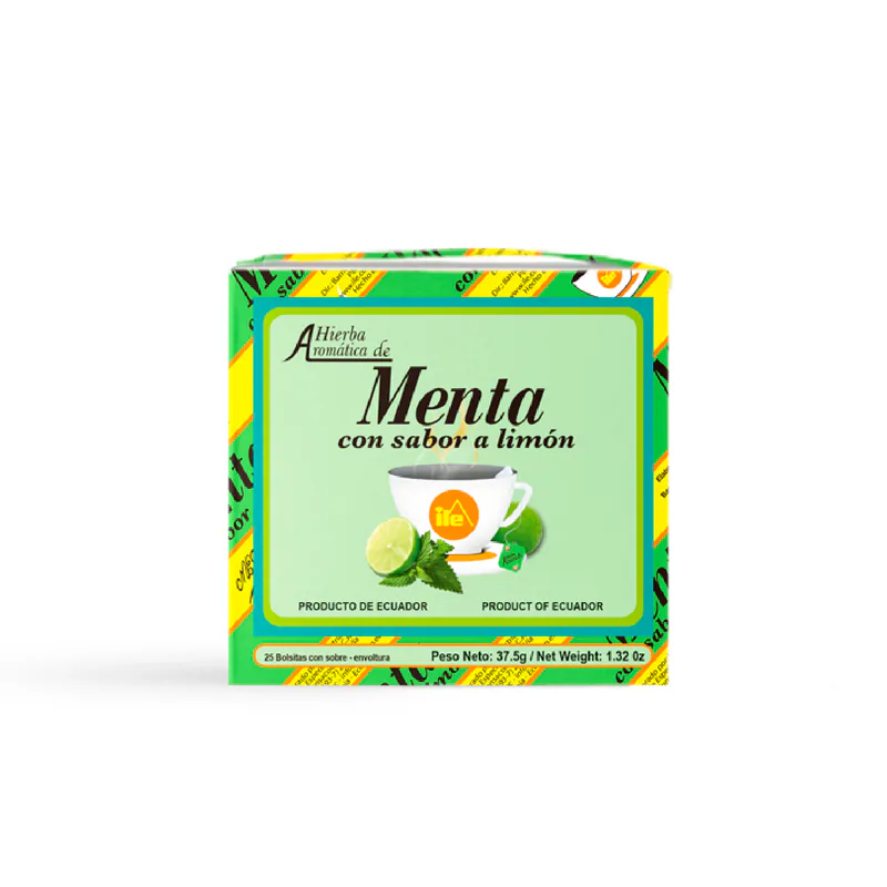MENTA CON SABOR A LIMON AROMATICAS SALUDABLES SOBRE -AUTOFILTRANTE 37.5G