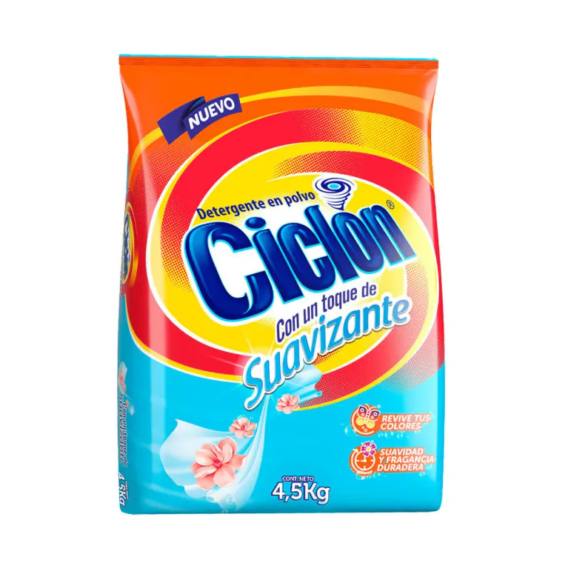 DETERG CICLON POLVO FDA TOQUE SUAVIZANTE 4.5 KG