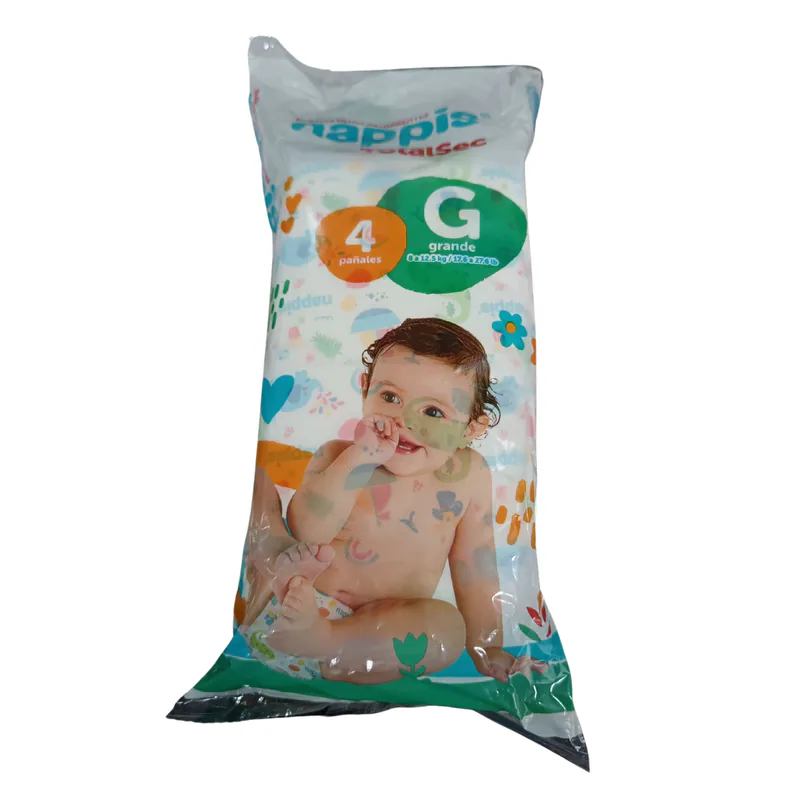 PAÑAL NAPPIS TOTAL SEC GRANDE FUNDA X 4P