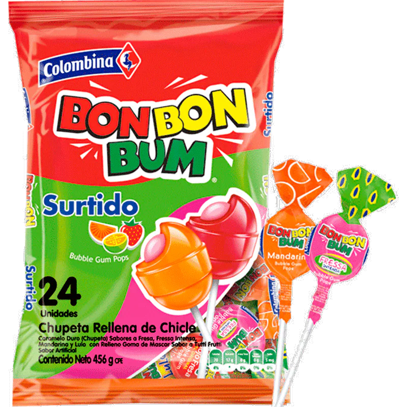 CHUPETE BON BON BUM SURTIDO 456G