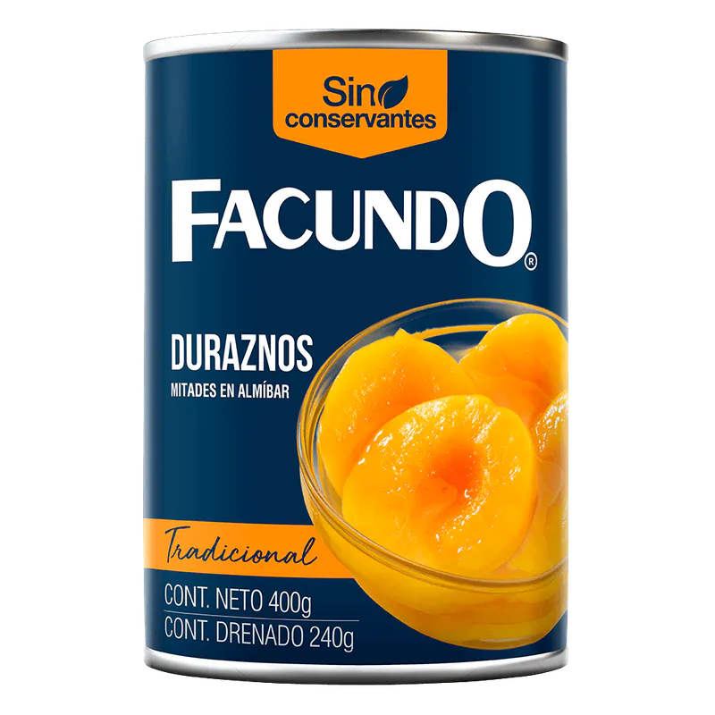 DURAZNO MITADES FACUNDO 3000GR X 6