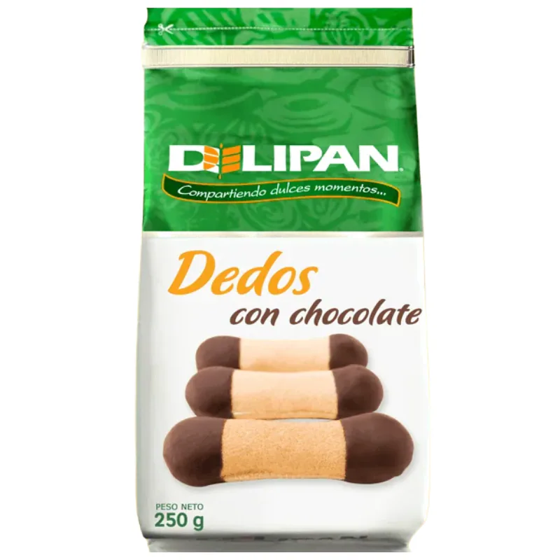 FUNDA DEDOS CON CHOCOLATE DELIPAN 250GR