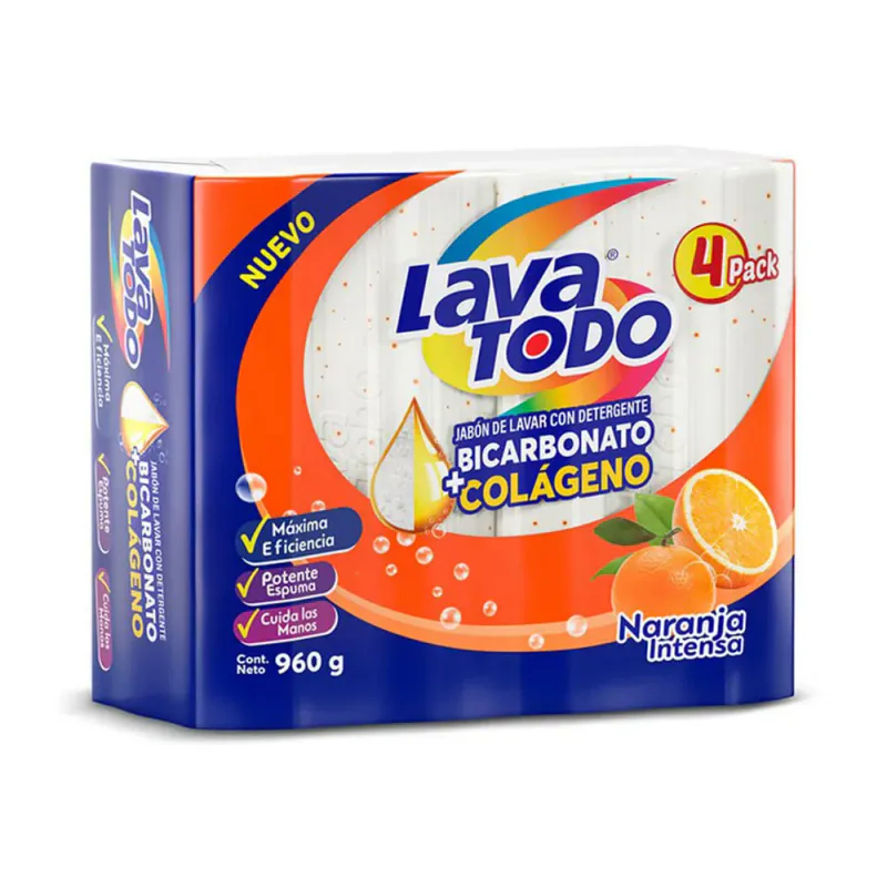JABON LAVA TODO NARANJA INTENSA X4 920G
