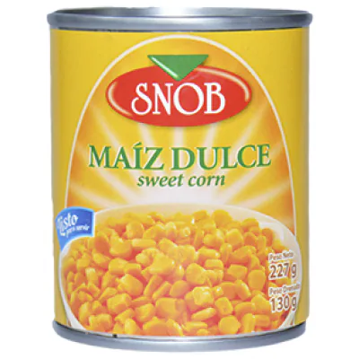 MAIZ DULCE SWEET CORN SNOB LATA 227G