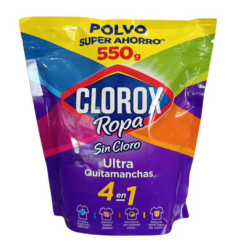 CLOROX ULTRA QTM COLOR POLVO 550GR