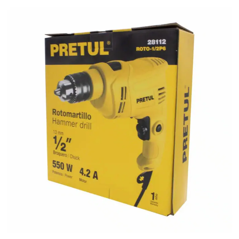 TALADRO PRETUL 12 PVVR 550W HOBBY