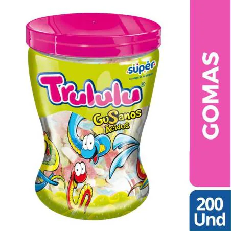 TRULULU GUSANOS ACIDOS POTE 640G X200U