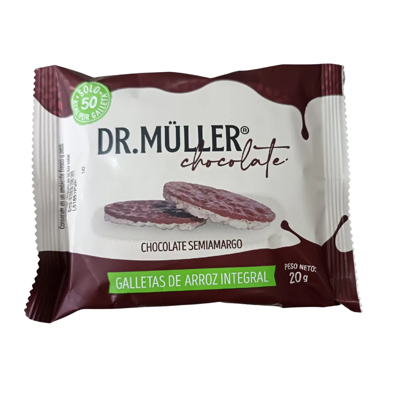 DRMULLER GALLETAS ARROZ CHOCOLATE SEMIAMARGO 20G