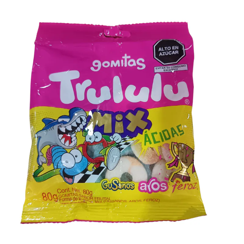 GOMITAS TRULULU MIX ACIDAS 80G