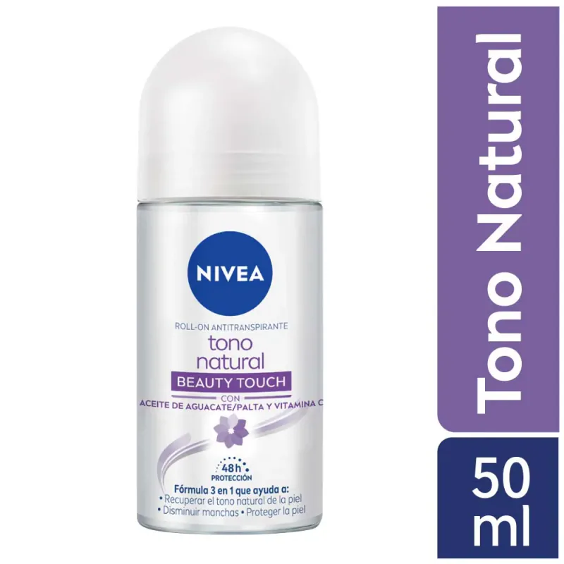 DESOD.NIVEA ROL.FEM.TONO NATURAL TOUCH 50 ML