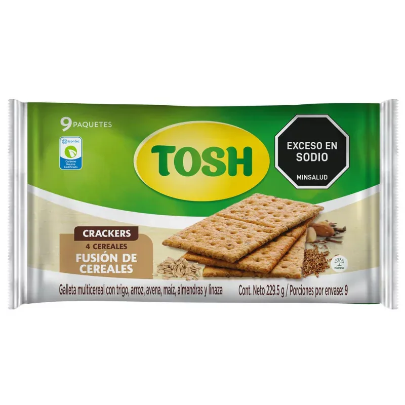 GALLETA TOSH FUSION DE CEREALES 229.5G