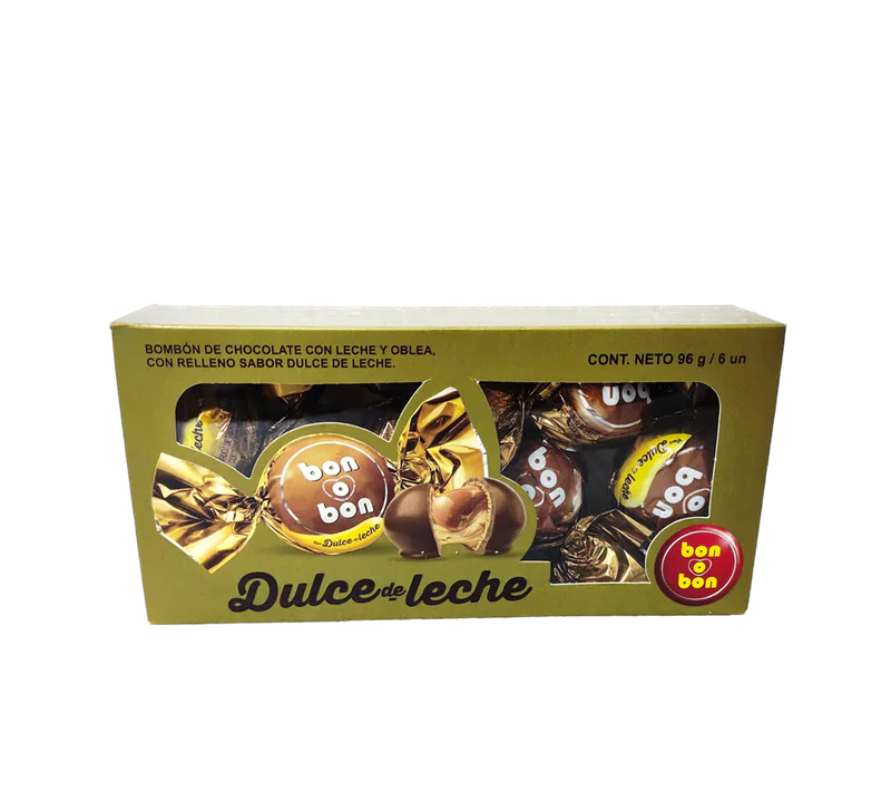 BOMBON DE CHOCOLATE CON LECHE Y OBLEA 96G/6UN