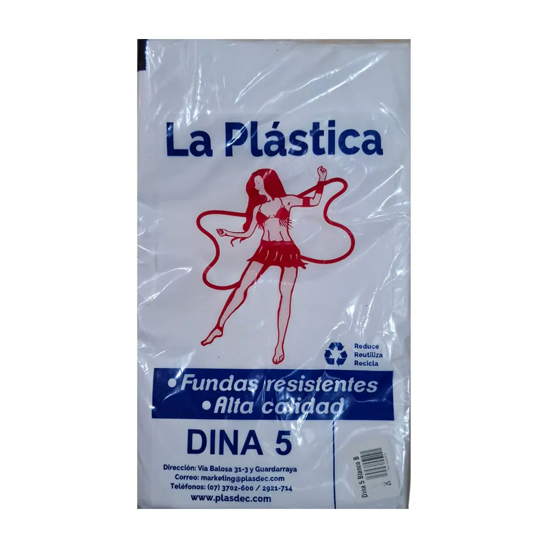 FUNDA DINA 5 LA PLASTICA BLANCA