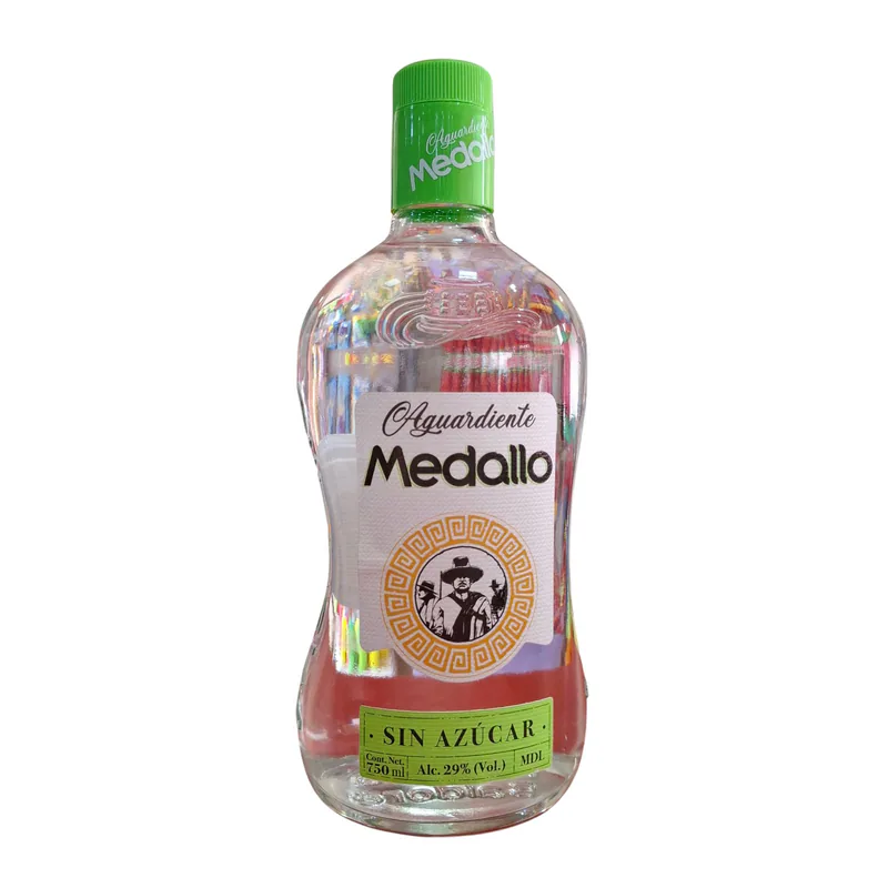 AGUARDIENTE MEDALLO SIN AZUCAR BLANCO 750ML