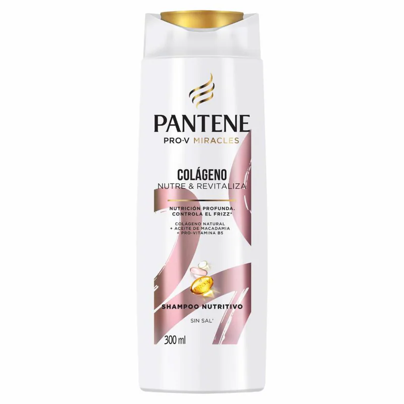 SHAMPOO PANTENE COLAGENO NUTRE Y REVITALIZA SIN SAL 300ML